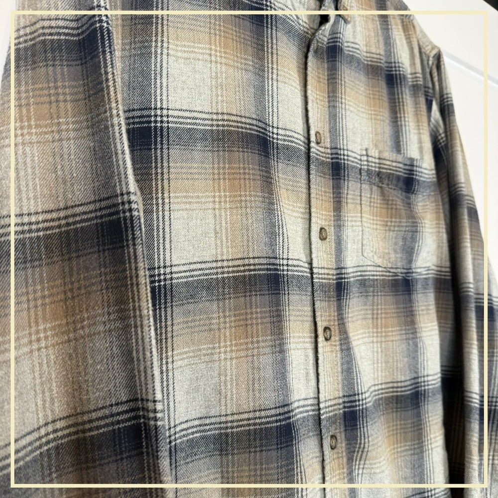 CANDA Mens XL Plaid Button Down‎ Shirt Long Sleeve Cotton Casual Top